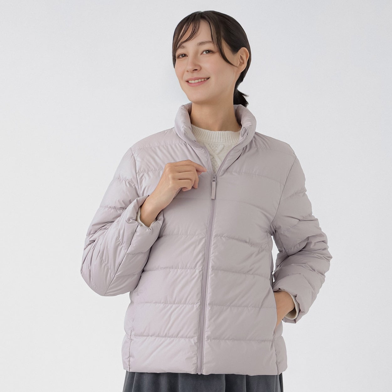 TVC(ティーヴィシー) ウォッシャブルダウンスタンドジャケット レディス(ウスムラサキ-L)