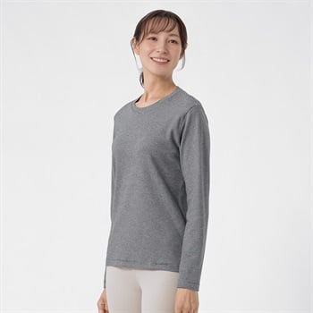 TVC(ティーヴィシー) コットン起毛クルーネック長袖Tシャツ（ボーダー） レディス(Ａクロ-S)