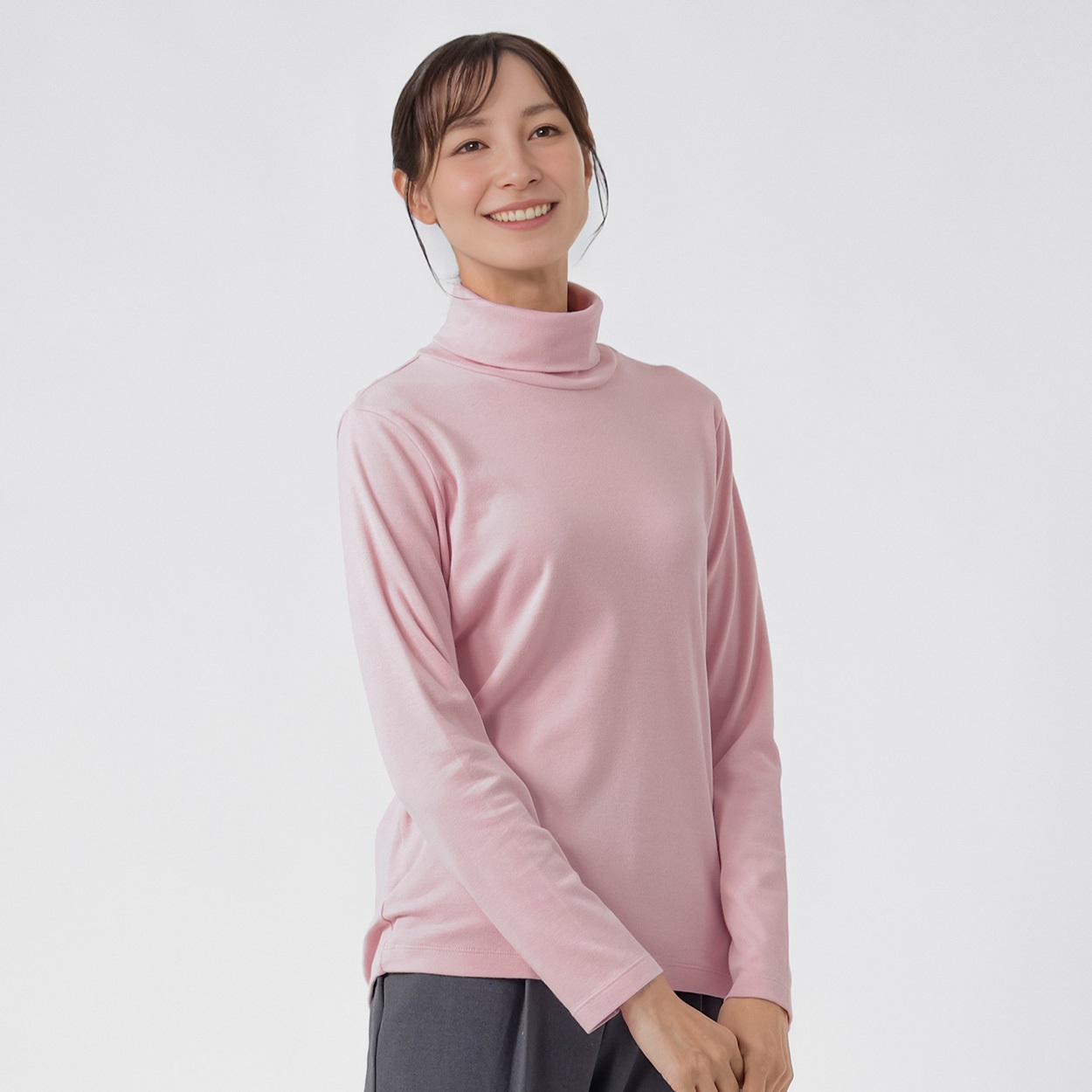 TVC(ティーヴィシー) コットン起毛タートルネック長袖Tシャツ（無地） レディス(コイムラサキ-2XL)