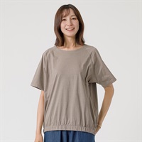 TVC(ティーヴィシー) 【BEST BUY】 ドライ天竺裾ゴムギャザーTシャツ レディス(ウスチャ-M)