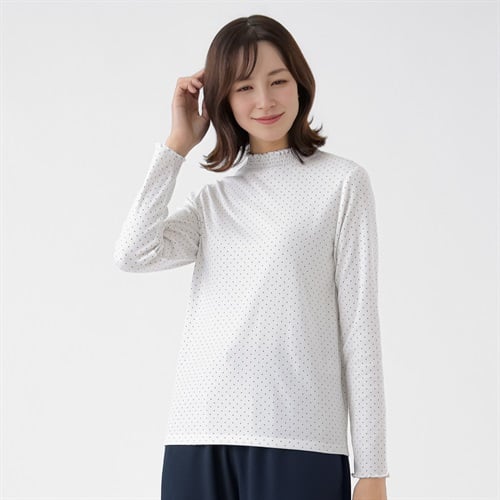 TVC(ティーヴィシー) シャーリングネック長袖Tシャツ レディス