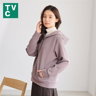 TVC(ティーヴィシー) ダンボールスウェットフルジップパーカー レディス