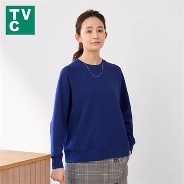 TVC(ティーヴィシー) 裏毛スウェットラグランスリーブプルオーバー レディス