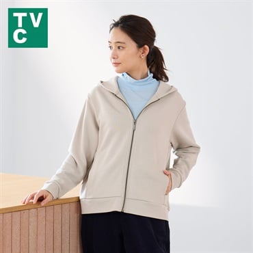 TVC(ティーヴィシー) 裏毛スウェットフルジップパーカ レディス