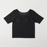 TVC(ティーヴィシー) リブカップ付5分袖Tシャツ レディス(クロ-M)