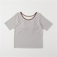 TVC(ティーヴィシー) リブカップ付5分袖Tシャツ レディス(Ａウスチャ(ボーダー）-M)