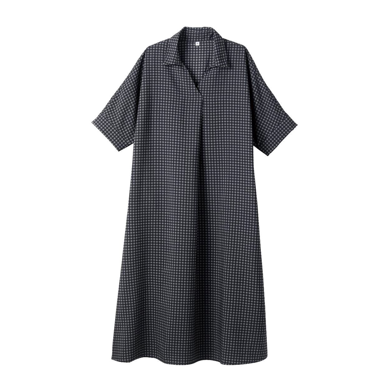 TVC(ティーヴィシー) 【BEST BUY】バブルサッカー半袖スキッパーワンピース レディス(Ａウスクロ-L)