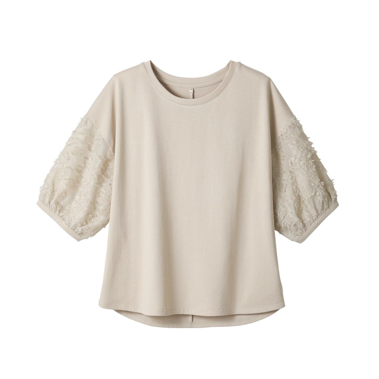 TVC(ティーヴィシー) 【BEST  BUY】袖フリンジジャガードTシャツ レディス(ウスチャ-M)