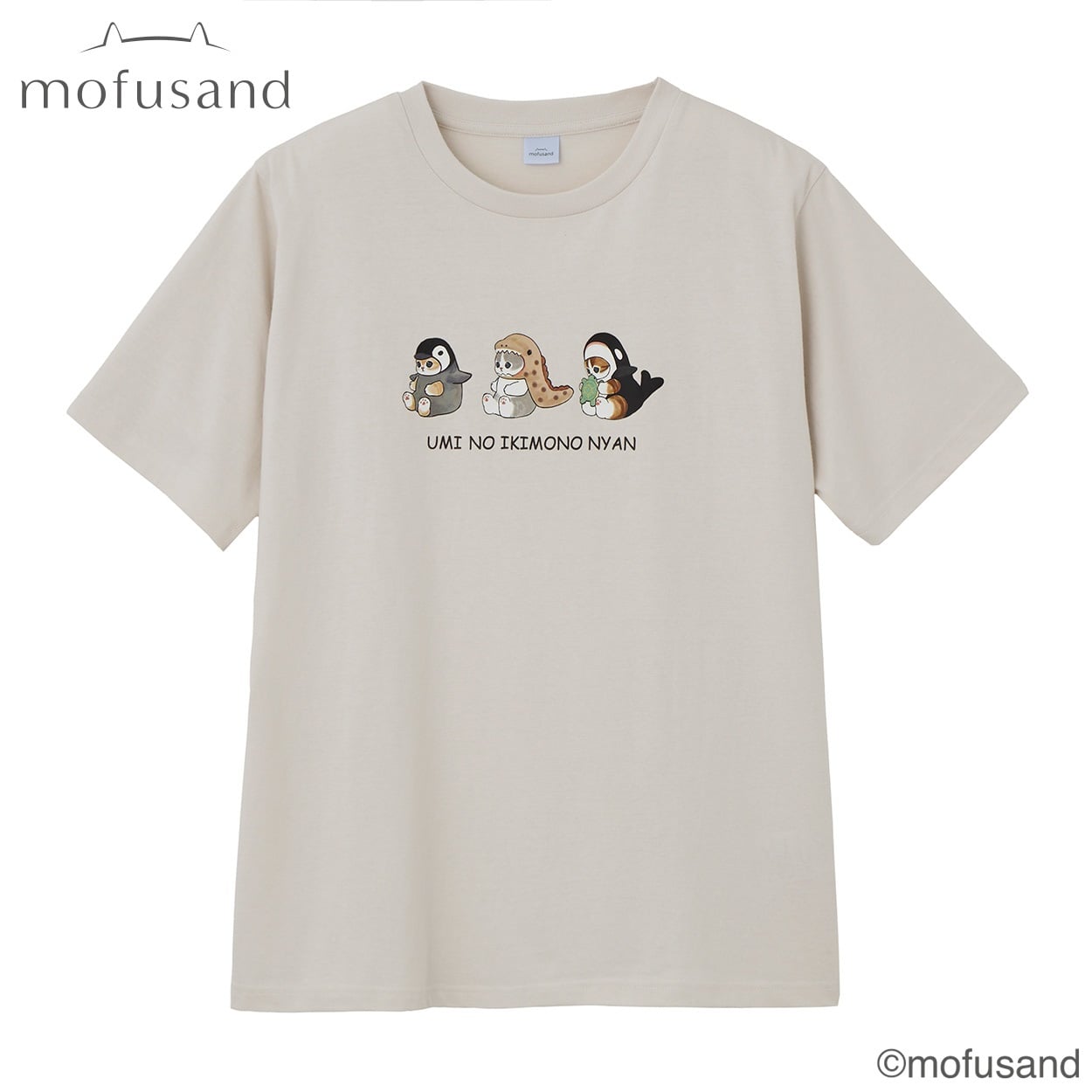 TVC(ティーヴィシー) mofusand 海の生き物にゃんＴシャツ レディス(ウスチャ-XL)