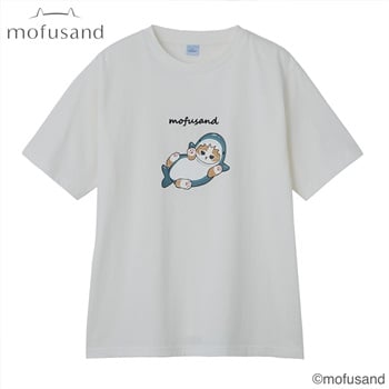 TVC(ティーヴィシー) mofusand サメにゃんTシャツ レディス(シロ-S)
