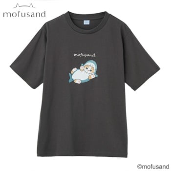 TVC(ティーヴィシー) mofusand サメにゃんTシャツ レディス(チャコ－ルグレ－-S)