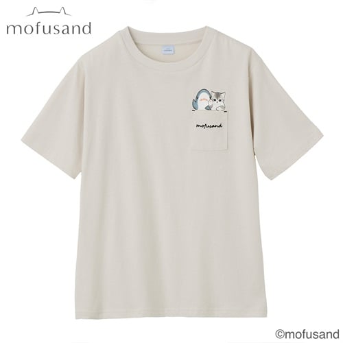 TVC(ティーヴィシー) mofusand ポケット肉球Tシャツ レディス(ウスチャ-S)