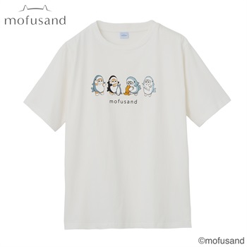 TVC(ティーヴィシー) mofusand サメにゃん・シャチにゃん・ジンベエザメにゃんTシャツ レディス(シロ-S)