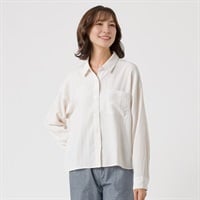 TVC(ティーヴィシー) 【BEST BUY】クラフトクレープ長袖羽織シャツ レディス(アイボリー-M)