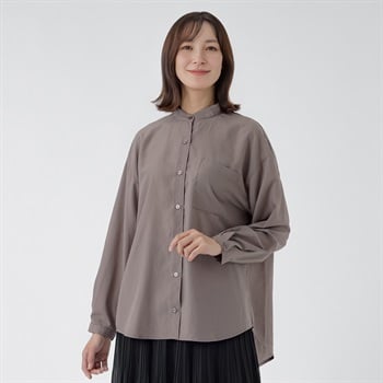 TVC(ティーヴィシー) シアーバンドカラーシャツ レディス(ウスチャ-S)