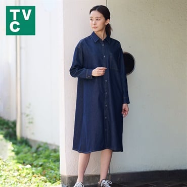 TVC(ティーヴィシー) デニムシャツワンピース レディス