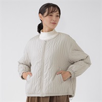 TVC(ティーヴィシー) 薄中綿ノーカラーブルゾン レディス(キナリ-M)