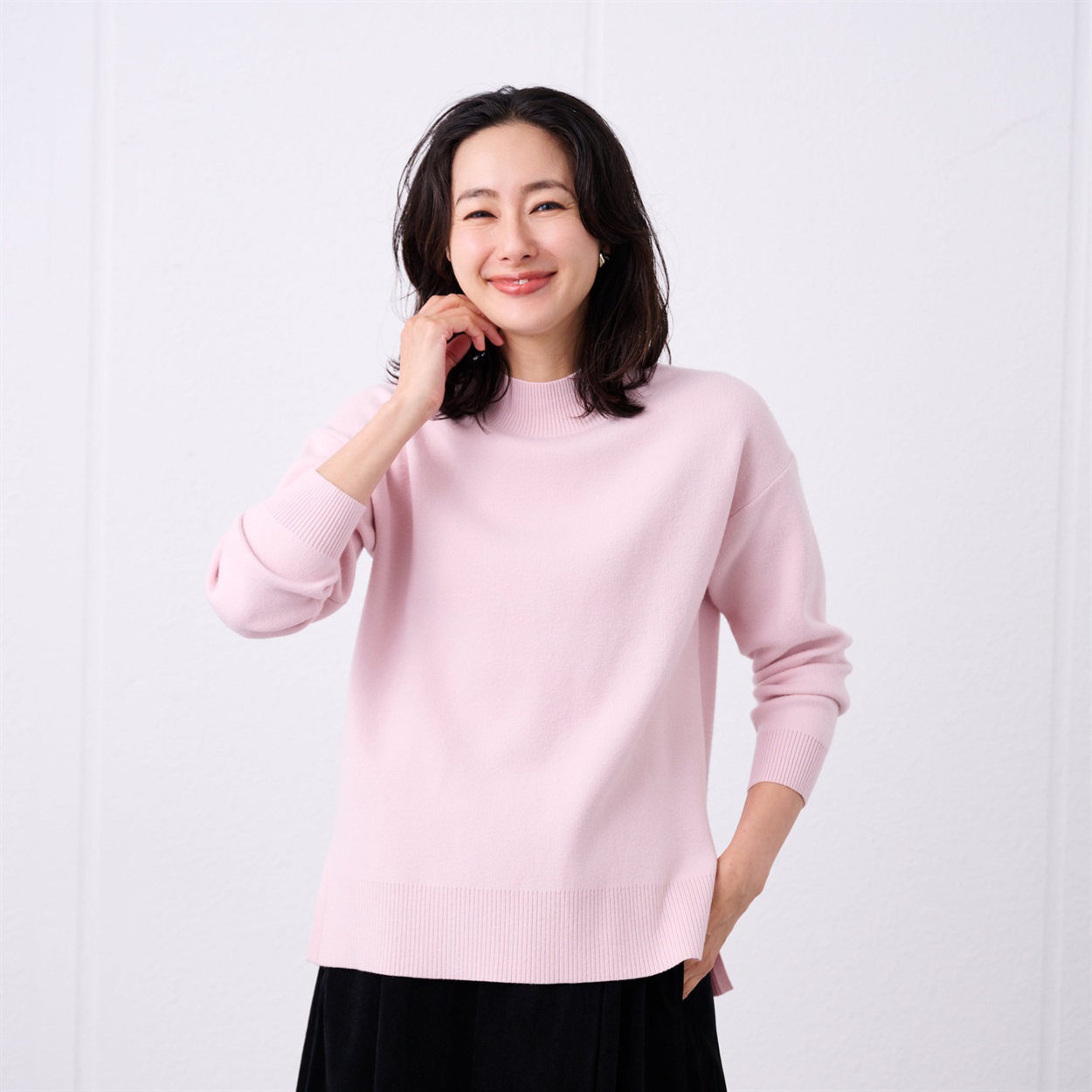 TVC(ティーヴィシー) 洗える・保温 マシュマロタッチ モックネックプル