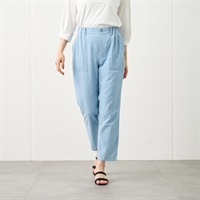 TVC シャンブレーテーパードパンツ レディス(ライトブルー-S)