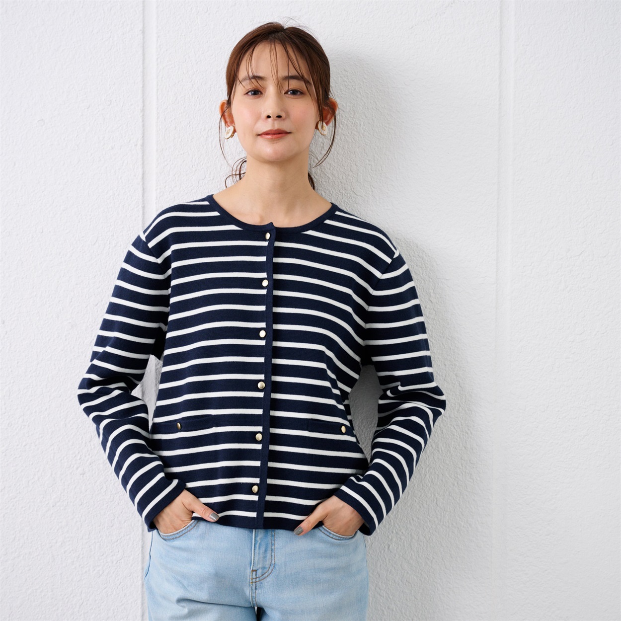 TVC(ティーヴィシー) 洗える・UV対策 ミラノリブニットジャケット