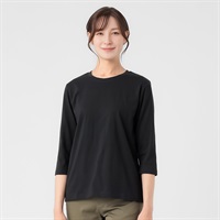 TVC(ティーヴィシー) オーガニックコットン7分袖Ｔシャツ レディス(クロ-S)