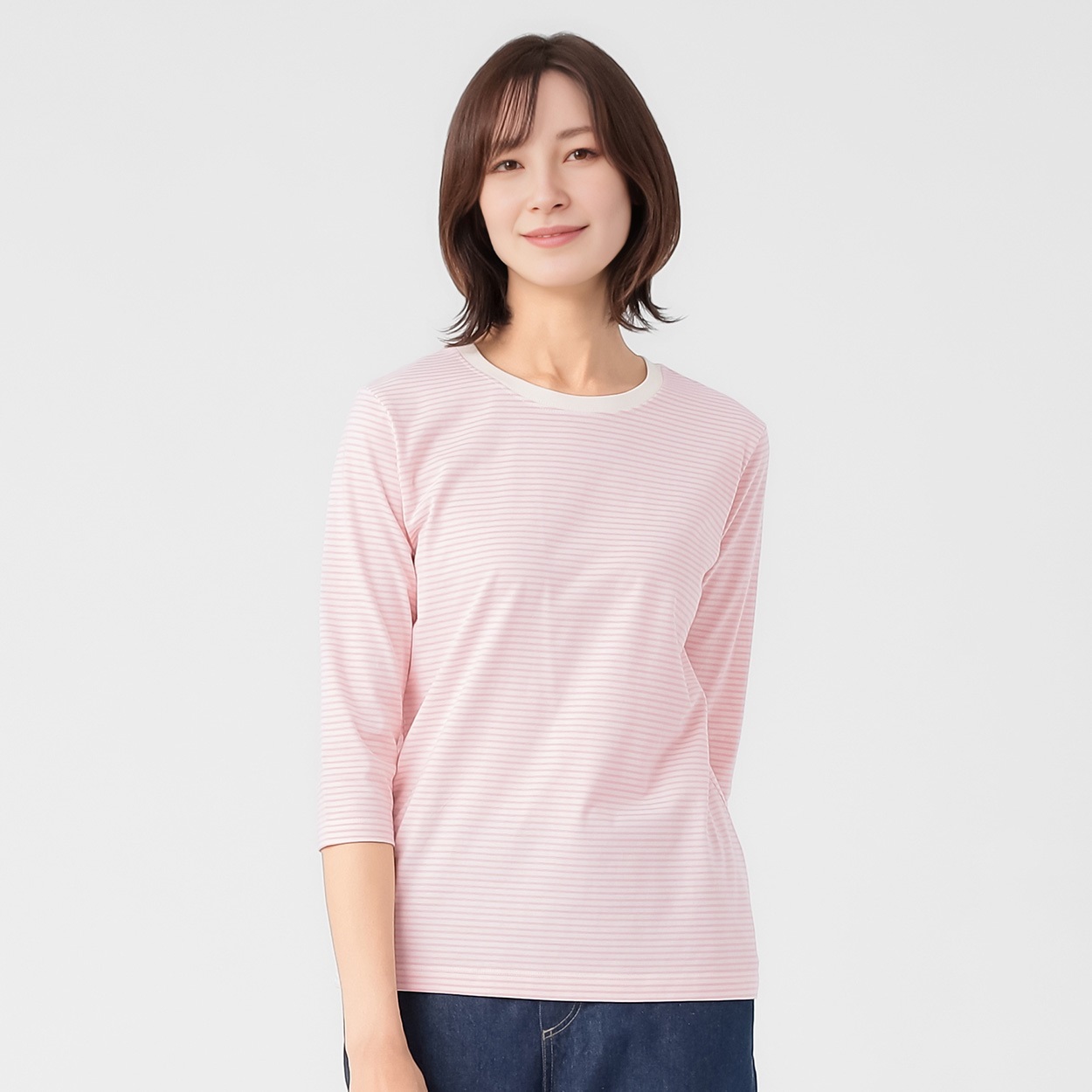 TVC(ティーヴィシー) オーガニックコットン7分袖Ｔシャツ レディス(Ａウスアカ-M)