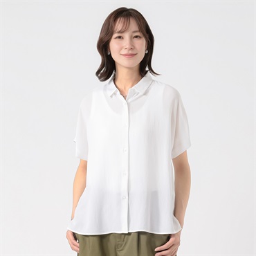 シャツ/ブラウス(半袖/袖なし) yonfa  toromi shirt white yonfaヨンファ ハーフシャツの通販 by みどり's shop｜ラクマ