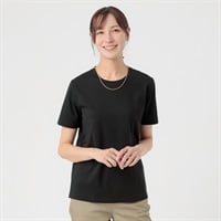 TVC(ティーヴィシー) シルキーコットンひんやりUV対策半袖Tシャツ（無地） レディス(クロ-S)
