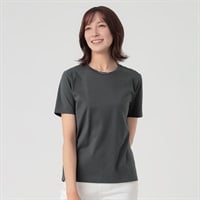 TVC(ティーヴィシー) シルキーコットンひんやりUV対策半袖Tシャツ（無地） レディス(チャコ－ルグレ－-S)