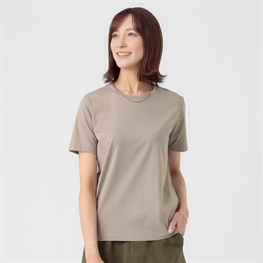 TVC(ティーヴィシー) シルキーコットンひんやりUV対策半袖Tシャツ（無地） レディス(ウスチャ-S)