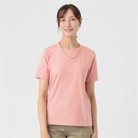 TVC(ティーヴィシー) シルキーコットンひんやりUV対策半袖Tシャツ（無地） レディス(ウスアカ-S)