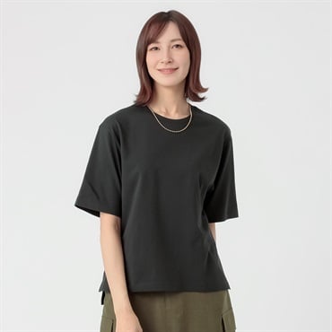 TVC(ティーヴィシー) ピースフィットクール 遮熱・UV対策 ひんやりサラサラ５分袖Tシャツ レディス(クロ-S)