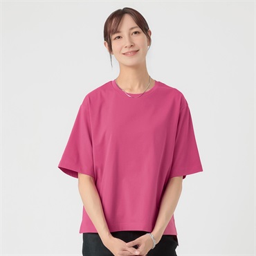 TVC(ティーヴィシー) ピースフィットクール 遮熱・UV対策 ひんやりサラサラ５分袖Tシャツ レディス(アカ-S)