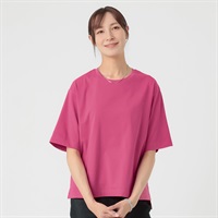 TVC(ティーヴィシー) ピースフィットクール 遮熱・UV対策 ひんやりサラサラ５分袖Tシャツ レディス(アカ-S)
