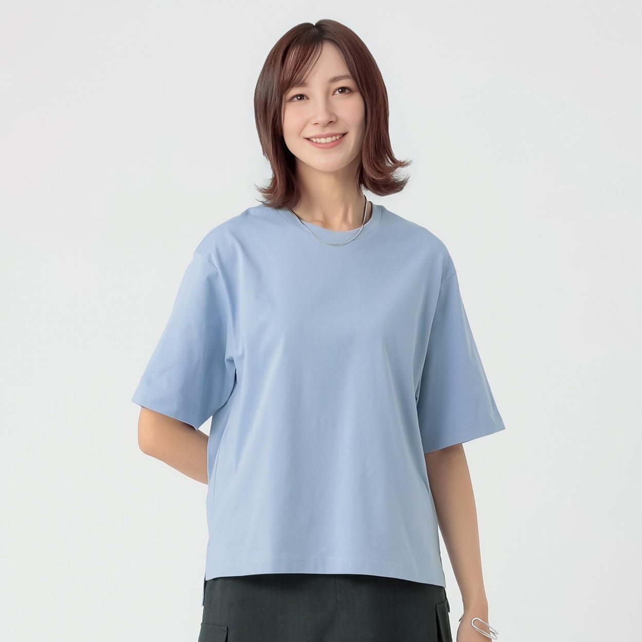 TVC(ティーヴィシー) ピースフィットクール 遮熱・UV対策 ひんやりサラサラ５分袖Tシャツ レディス(アオ-XL)