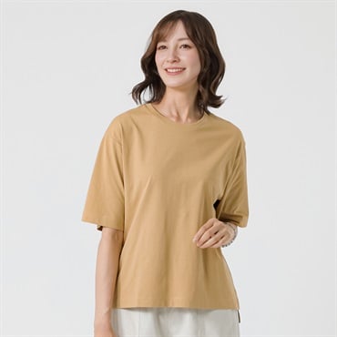 TVC(ティーヴィシー) ピースフィットクール 遮熱・UV対策 ひんやりサラサラ５分袖Tシャツ レディス(チャ-S)