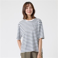 TVC(ティーヴィシー) ピースフィットクール 遮熱・UV対策 ひんやりサラサラ５分袖Tシャツ（ボーダー） レディス(Ａコイアオ-S)
