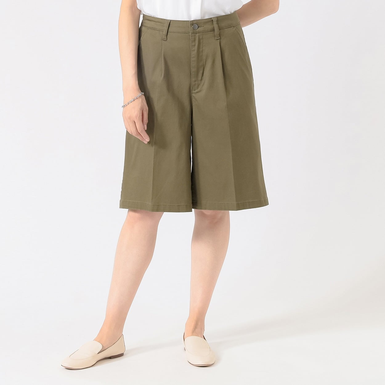 TVC(ティーヴィシー) ストレッチハーフパンツ レディス(コイミドリ-XL)