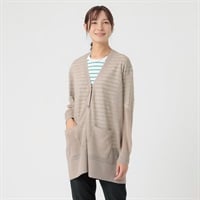 TVC(ティーヴィシー) さらさらシアー ミドル丈Vネックカーディガン レディス(チャ-M)