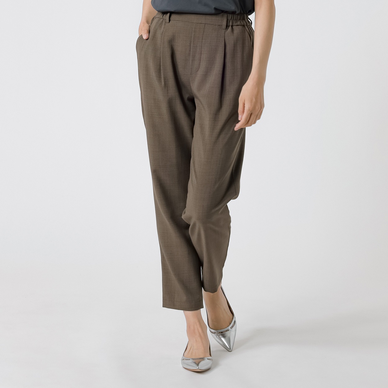 TVC(ティーヴィシー) 【オルスタ】ピースフィットクールまた下長めテーパードパンツ レディス レディス(コイチャ-2XL)