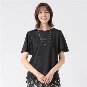 TVC(ティーヴィシー) 汗ジミが目立ちにくいひんやりサラサラフレア袖Tシャツ レディス