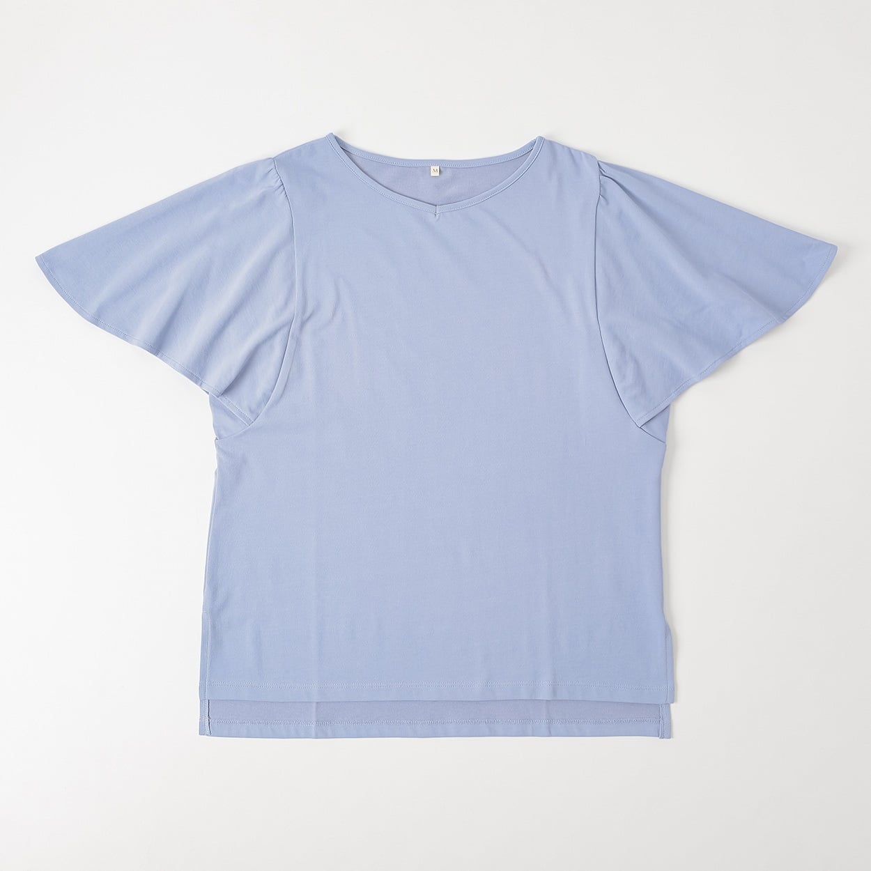 TVC(ティーヴィシー) 汗ジミが目立ちにくいひんやりサラサラフレア袖Tシャツ レディス(ウスアオ-XL)