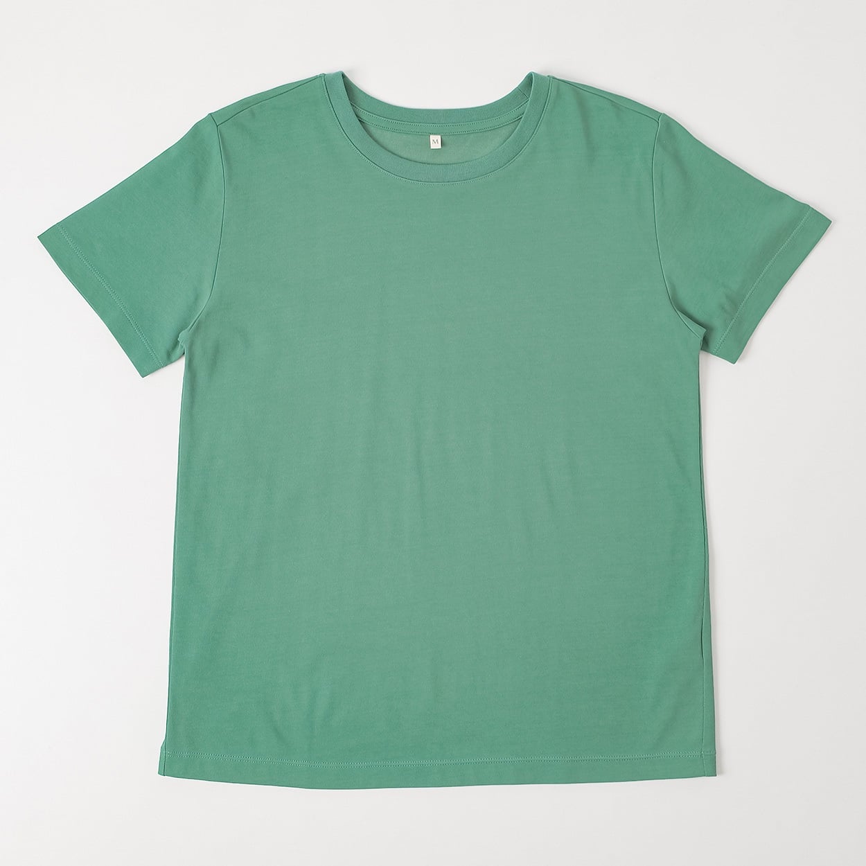 TVC(ティーヴィシー) 汗ジミが目立ちにくいひんやりサラサラクルーネック半袖Tシャツ レディス(ウスミドリ-L)