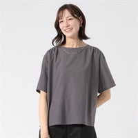 TVC(ティーヴィシー) 【てまラク】綿麻入り半袖プルオーバー レディス(チャコ－ルグレ－-S)