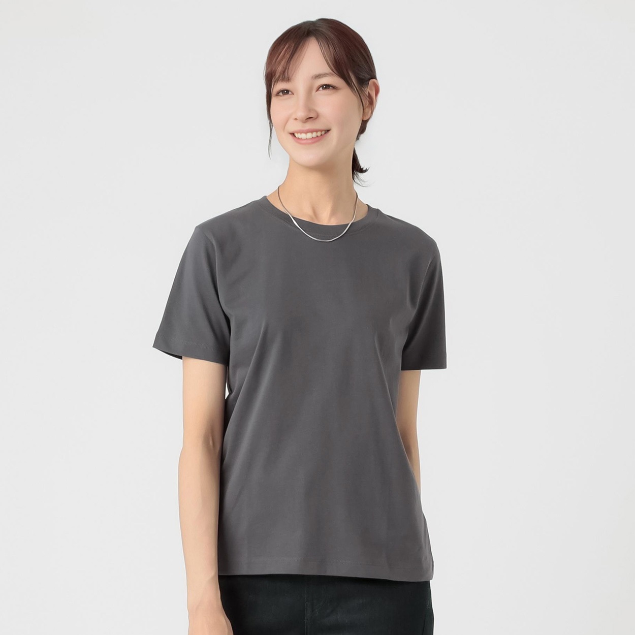 TVC(ティーヴィシー) コットン100半袖Tシャツ（無地） レディス(チャコ－ルグレ－-M)