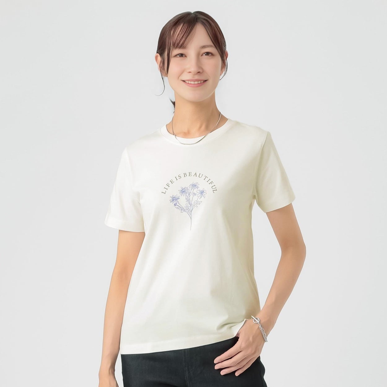 TVC(ティーヴィシー) コットン100半袖Tシャツ（プリント） レディス(キナリ-M)