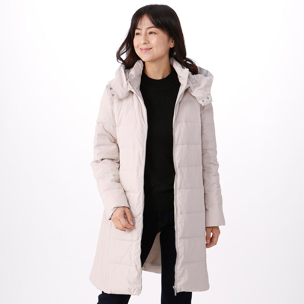 ダウンコート サイドステッチ レディス Purelast(ピュアラスト