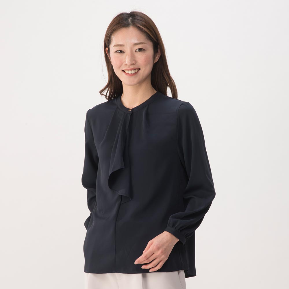 シルキーツイルラッフルフリルブラウス レディス Purelast