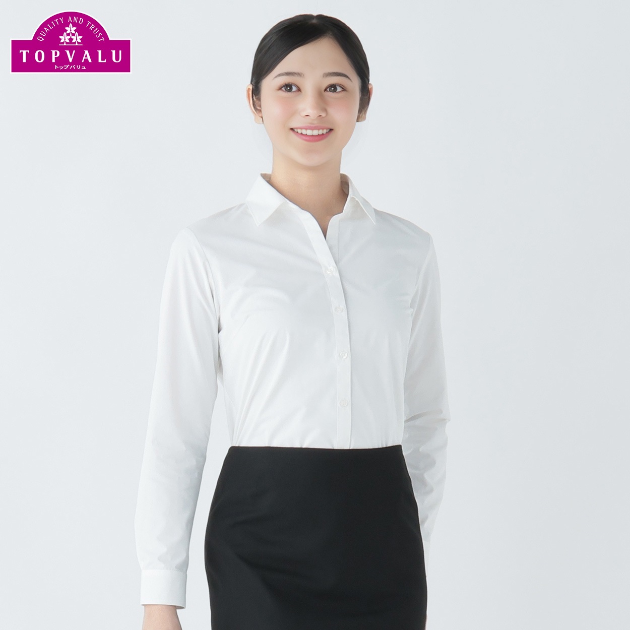抗菌防臭長袖スキッパーシャツ レディス Purelast(ピュアラスト