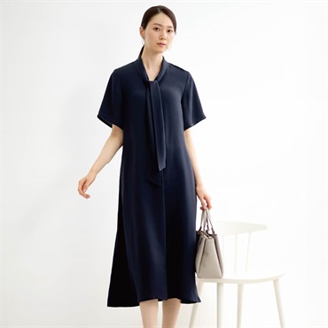 ESPRITMUR (エスプリミュール) ボウタイ付きワンピース レディス  